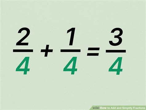 3 Ways To Add And Simplify Fractions Wikihow