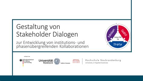 Pdf Gestaltung Von Stakeholder Dialogen Zur Entwicklung Von