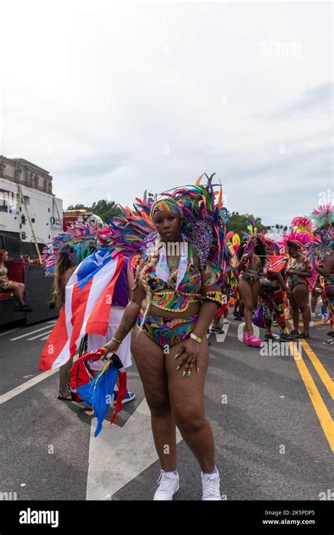 The West Indian Labor Day Parade In Brooklyn Ny With Beautiful