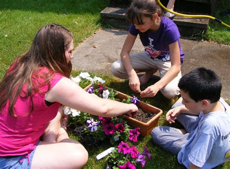 Ten kids and a Dog: The Planting of the Flowers