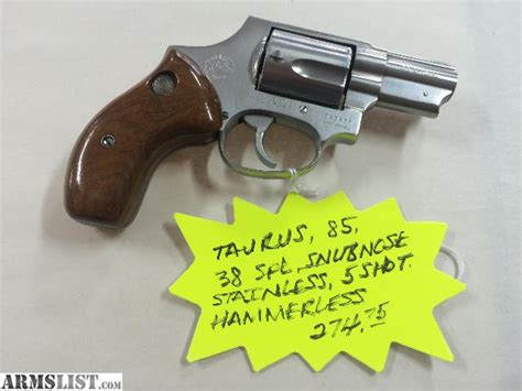 Armslist For Sale Taurus 85 38 Special Snubnose Stainless 5 Shot