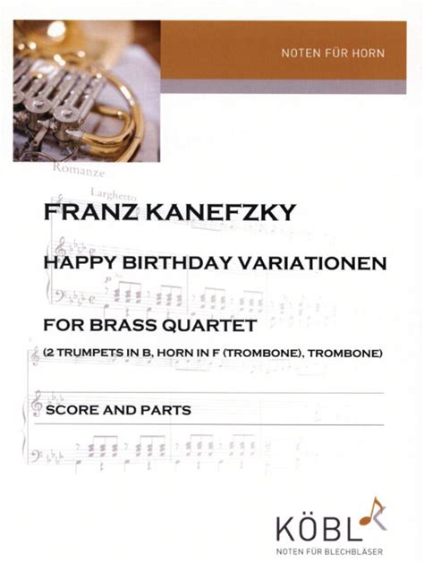 Kanefzky Franz Happy Birthday Variationen für 2 Trompeten 2