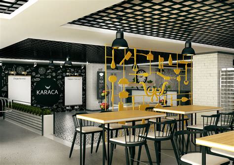 Interior Cafeteria Design on Behance