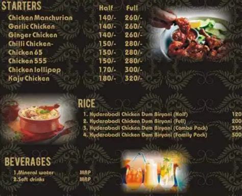 Menu At Hyderabadi Dum Biryani Point Agra