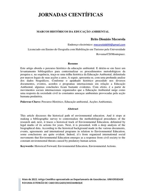 Marcos Históricos Da Educação Ambiental Pdf Movimento Ambientalista