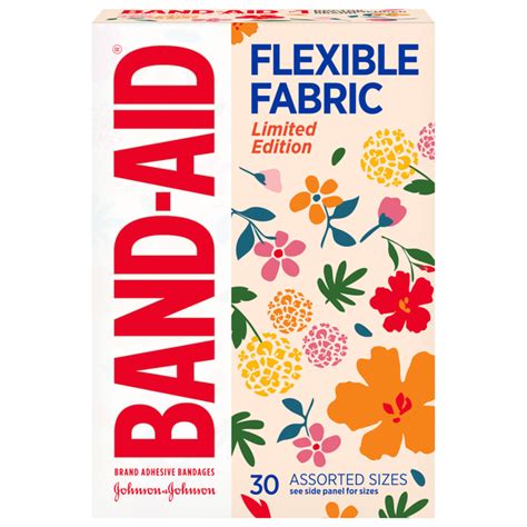 Save On Band Aid Brand Flexible Fabric Adhesive Bandages Wildflower