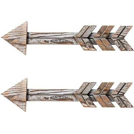 TIMEYARD Rustic Wood Arrow Decor Set of 2 Rustic Arrow Sign Wall Decor ...