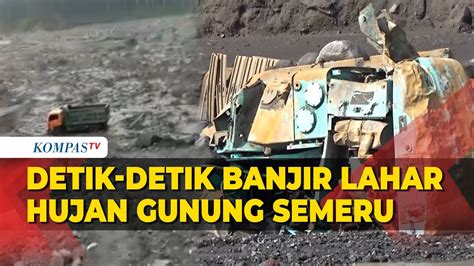 Video Amatir Kepanikan Warga Saat Banjir Lahar Hujan Gunung Semeru