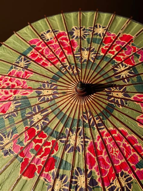 Antique Japanese Wagasa Parasol Umbrella 1910 1920s Etsy