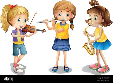 Student Playing Flute Stock Vector Images Alamy