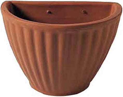 VASI GERLA A MURO IN TERRACOTTA SET DI 2 PEZZI FIORIERA A PARETE