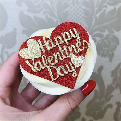 Valentines Day Cupcake Topper Etsy Uk