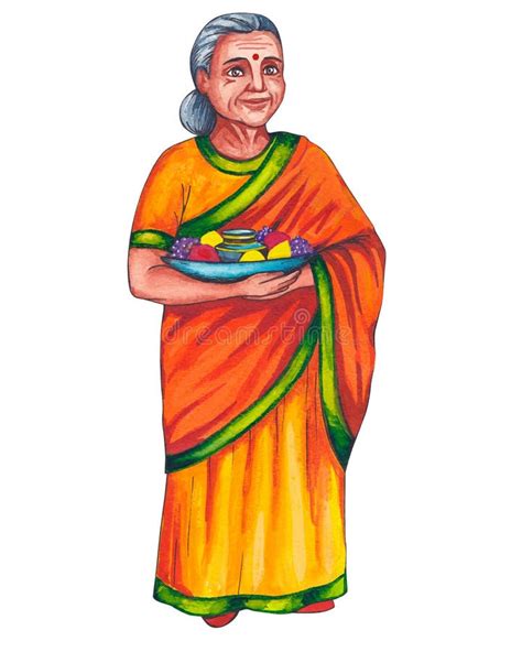 Indian Grandmother Stock Illustrations 558 Indian Grandmother Stock