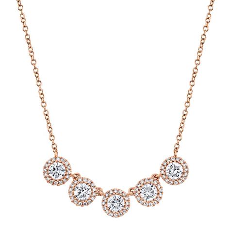 1.20ct 14k Rose Gold Diamond Necklace - SC55004006V3