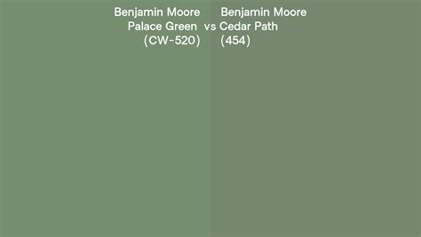 Benjamin Moore Palace Green Vs Cedar Path Side By Side Comparison