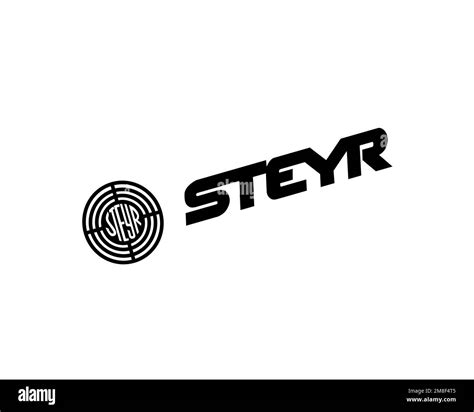 Steyr Daimler Puch Rotated Logo White Background Stock Photo Alamy