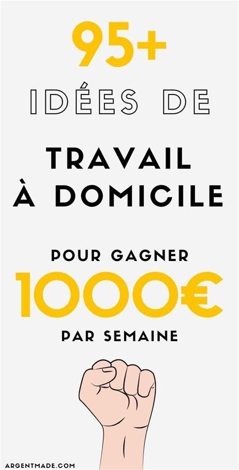 Id Es De Travail Domicile Pour Gagner Par Semaine Finance