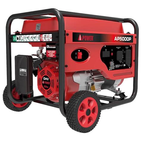 A IPower 5000 Watt Gasoline Powered Recoil Start Portable Generator