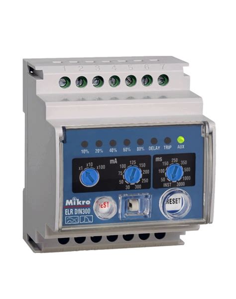 MIKRO DIN Rail Earth Leakage Relay DIN300