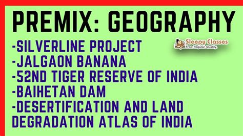 Pre Mix 5 MCQs On Geography Current Affairs 14th July 2021