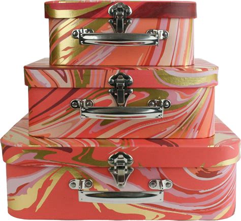 Set Of 3 Retro Storage Suitcases Uk Home And Kitchen