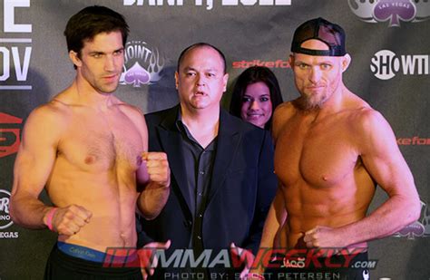 Strikeforce Rockhold Vs Jardine Weigh In Results MMAWeekly