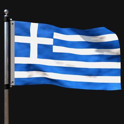 Flag Of Greece D Model By Ertan Zorlu