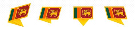 Flag of Sri Lanka in modern abstract design, flag set. 10694700 Vector ...