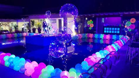 Pin De Pryncezah Mood Em Anne And Miles Neon Pool Birthday Party