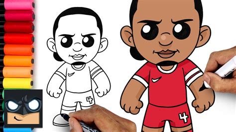 How To Draw Virgil Van Dijk Youtube