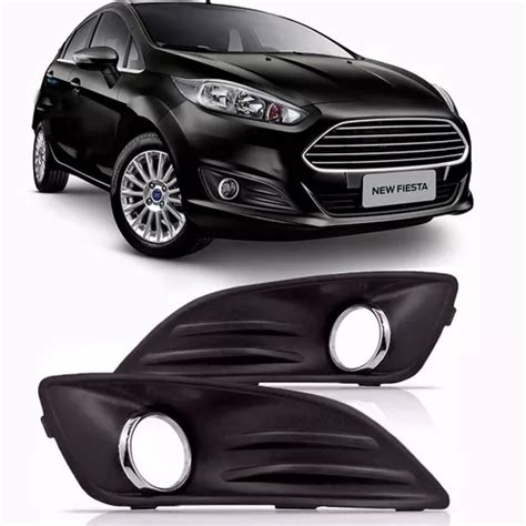 Par Moldura Grade Farol Milha New Fiesta 2014 15 2016 MercadoLivre