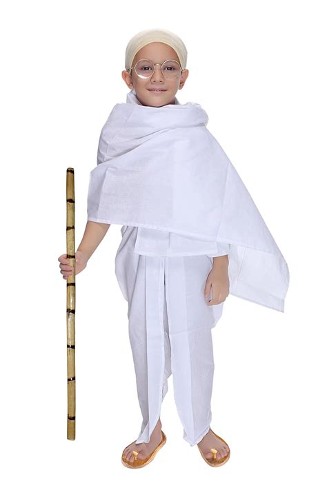 ITSMYCOSTUME Mahatma Gandhi Costume Dress Dhoti,Stole,Specs,Ganji Topi ...