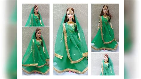 Bridal Lehenga Making Indian Bride Outfit Diy Barbie Doll Lehenga