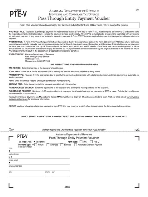 Alabama Form Pte V Fill Out Sign Online Dochub