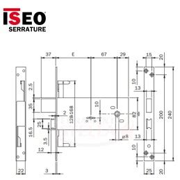 Serratura Infilare Fascia Iseo Doppia Mappa 983 Ferramentastella It