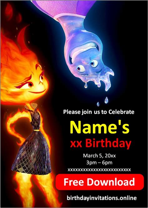 Elemental Birthday Invitations Birthday Invitations