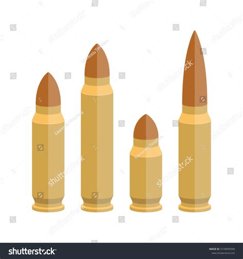 Gun Bullet Vector Design Illustration Isolated Stock Vector Royalty