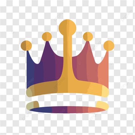 The Logo Of An Orange And Purple Crowned Crown Vector A Simplistic