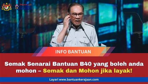 Semak Senarai Bantuan B Yang Boleh Anda Mohon Semak Dan Mohon