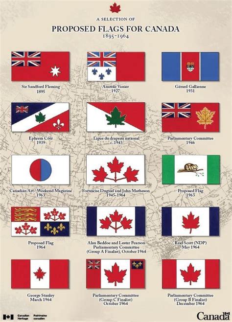 Canadian Flag Proposals 1895-1964 : r/vexillology