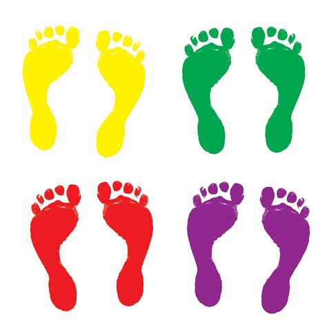 Printable Coloured Footprints