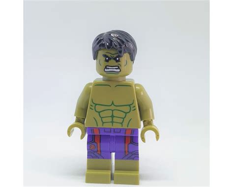 Lego Set Fig 000473 Hulk Dark Purple Pants Printed Dark Red Stripes