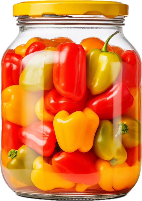 AI Generated Jar With Pickled Bell Peppers Png 37497469 PNG