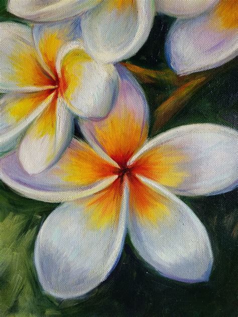 Oil painting Tropical flowers Painting by Anastasia Arsenova