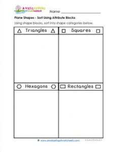 Plane Shapes - Sort Using Attribute Blocks | A Wellspring