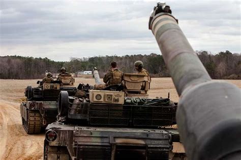 U S Marine Corps M1a1 Abrams Tanks Roll Out From The Picryl Public