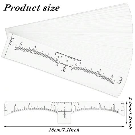 10 Piezas Regla de precisión para cejas para microblading y maquillaje
