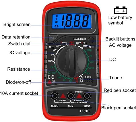 Multimeter Digitaal Met Lcd Scherm Elektronische Digitale Meter