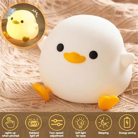 Veilleuse Canard Enfant Rechargeable Canard Veilleuse Bébé Lampe Lampe