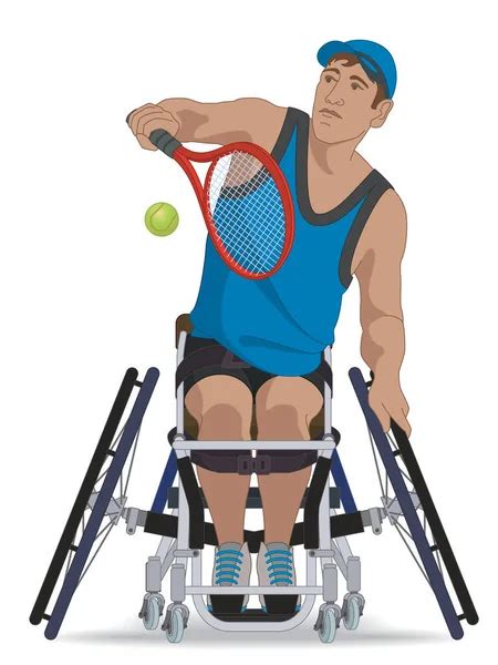 para deportes tenis paralímpico atleta masculino con discapacidad